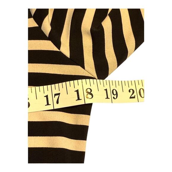 Calvin‎ Klein Women's Striped Long Sleeve Keyhole Blouse Size Small Black/White - Picture 5 of 7